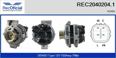 Alternador Honda ACCORD VII · Honda ACCORD VII Tourer · Honda CIVIC VIII Hatchback