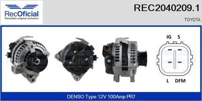 Alternador Toyota PREVIA II · Toyota RAV 4 II · Toyota AVENSIS VERSO