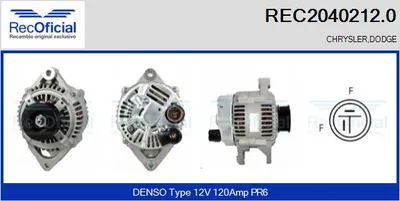Alternador Chrysler VOYAGER / GRAND VOYAGER III · Dodge CARAVAN