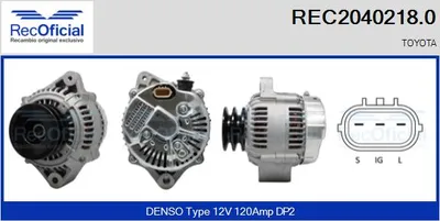 Alternador Toyota LAND CRUISER 80 · Toyota LAND CRUISER 100