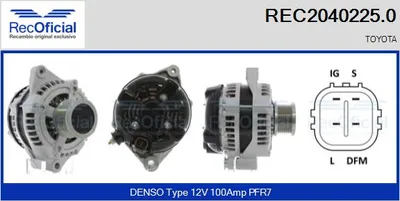 Alternador Toyota LAND CRUISER PRADO · Toyota DYNA Platform/Chassis (KD_, LY_, _Y2_, _U3_, _U4_, _U6_, _U8