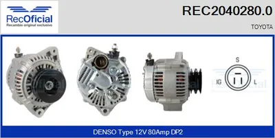 Alternador Toyota LAND CRUISER 80 · Toyota LAND CRUISER · Toyota LAND CRUISER Hardtop