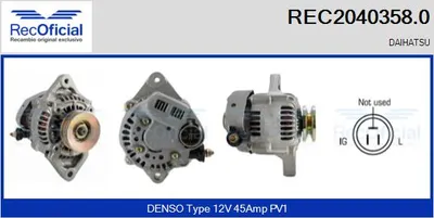 Alternador Daihatsu CHARADE III
