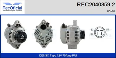Alternador Honda CIVIC V Saloon · Honda CIVIC V Coupe · Honda CRX III