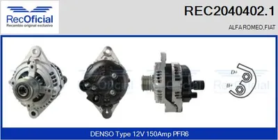 Alternador Alfa Romeo GIULIETTA · Fiat DOBLO Cargo · Fiat DOBLO Platform/Chassis