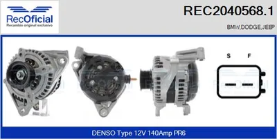 Alternador Jeep GRAND CHEROKEE III · Jeep COMMANDER · Dodge NITRO