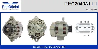 Alternador Opel MONTEREY B · Isuzu TROOPER III · Isuzu TROOPER III Open Off-Road Vehicle