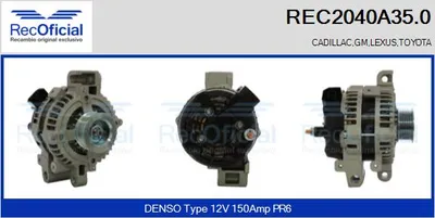 Alternador Lexus LS · Lexus GS · Toyota LAND CRUISER 200