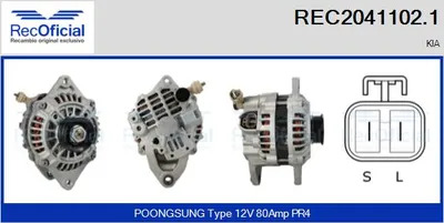 Alternador Kia CLARUS · Kia CLARUS Estate · Kia ROADSTER
