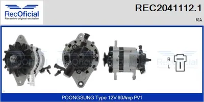 Alternador Kia SPORTAGE SUV · Kia RETONA Closed Off-Road Vehicle