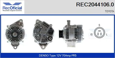 Alternador Toyota MR2 I · Toyota SUPRA · Toyota CAMRY
