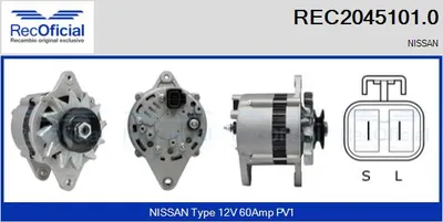Alternador Nissan TERRANO I · Nissan PATROL III/2 Hardtop · Nissan PICK UP