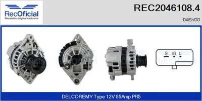 Alternador Daewoo ESPERO · Daewoo NEXIA · Daewoo NEXIA Saloon