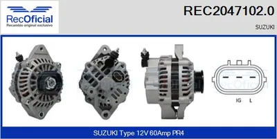 Alternador Suzuki JIMNY Closed Off-Road Vehicle · Suzuki GRAND VITARA I · Suzuki ALTO VI