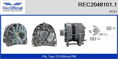 Alternador Skoda FAVORIT · Skoda FELICIA I · Skoda FELICIA I Estate