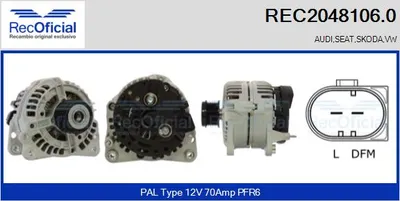 Alternador Seat CORDOBA · Seat IBIZA II · Vw POLO III CLASSIC
