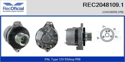 Alternador Opel KADETT D · Opel KADETT E · Opel KADETT E Estate