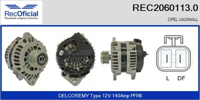 Alternador Opel MERIVA A MPV · Opel ASTRA H · Opel ASTRA H Estate