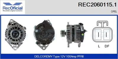 Alternador Opel MERIVA A MPV · Opel ASTRA H · Opel ASTRA H Estate