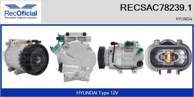 Compresor, aire acondicionado Hyundai SANTA FÉ III