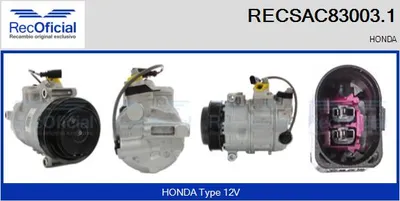 Compresor, aire acondicionado Honda ACCORD VII · Honda ACCORD VII Tourer