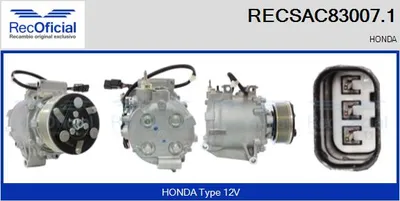 Compresor, aire acondicionado Honda CIVIC VIII Saloon · Honda CR-V III