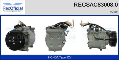 Compresor, aire acondicionado Honda CIVIC VI Saloon · Honda CIVIC VI Aerodeck · Honda CIVIC VII Hatchback