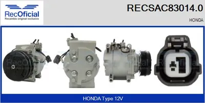 Compresor, aire acondicionado Honda JAZZ II