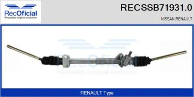 Engranaje de dirección Renault TRAFIC Bus · Renault TRAFIC Van · Renault TRAFIC Platform/Chassis
