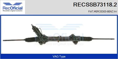 Engranaje de dirección Vw CRAFTER 30-35 Bus · Vw CRAFTER 30-50 Van · Vw CRAFTER 30-50 Platform/Chassis