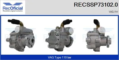 Bomba hidráulica, dirección Vw MULTIVAN T5 · Vw TRANSPORTER T5 Platform/Chassis (7JD, 7JE, 7JL, 7JY, 7JZ, 7F · Vw TRANSPORTER T5 Van