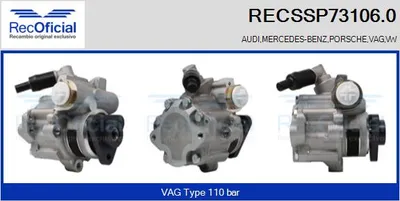 Bomba hidráulica, dirección Mercedes-Benz G-CLASS · Porsche CAYENNE · Vw TOUAREG
