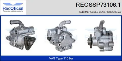 Bomba hidráulica, dirección Mercedes-Benz G-CLASS · Porsche CAYENNE · Vw TOUAREG