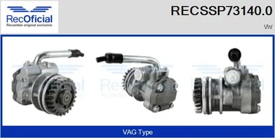Bomba hidráulica, dirección Vw MULTIVAN T5 · Vw TRANSPORTER T5 Platform/Chassis (7JD, 7JE, 7JL, 7JY, 7JZ, 7F · Vw TRANSPORTER T5 Van