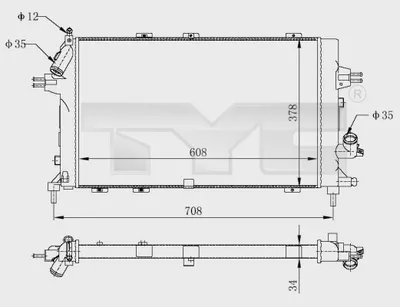 Radiador, refrigeración del motor Opel ASTRA H · Opel ASTRA H Estate · Opel ASTRA H GTC
