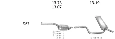 Sistema de gases de escape Mercedes-Benz 124 T-Model