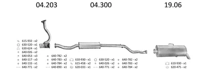 Sistema de gases de escape Peugeot 106 I · Citroën SAXO · Peugeot 106 II