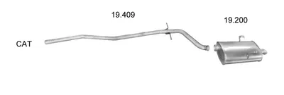 Sistema de gases de escape Peugeot 406