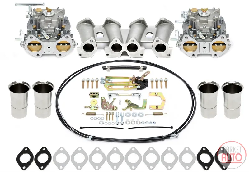 Carburador DCOE de 45 mm - kit completo adecuado para motores de flujo cruzado Asiento/VW 2.0l-8V Universell