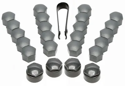 Tapas de perno de lug set estera gris