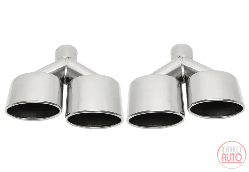Universal doble tubo de escape de acero inoxidable universell