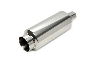 Silencioso trasero deportivo universal 100 / 45mm redondo / afilado / silenciador en tubo de escape