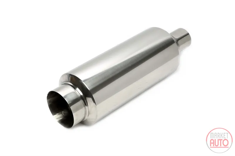 Silencioso trasero deportivo universal 100 / 45mm redondo / afilado / silenciador en tubo de escape
