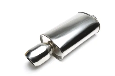 Silencioso trasero deportivo universal 110mm redondo / biselado