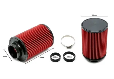 Filtro de aire deportivo rojo Ø148mm