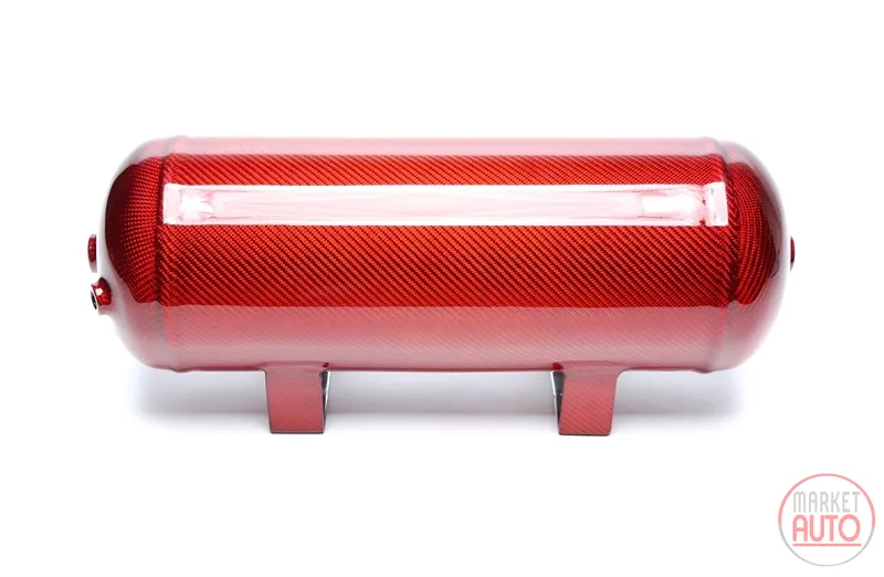 Tanque de aire 11,5 litros / tanque de aire rojo con chapa de carbono genuino