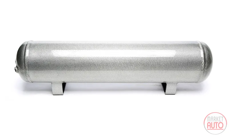 Tanque de aire de 19 litros / tanque de aire de plata con chapa de carbono real