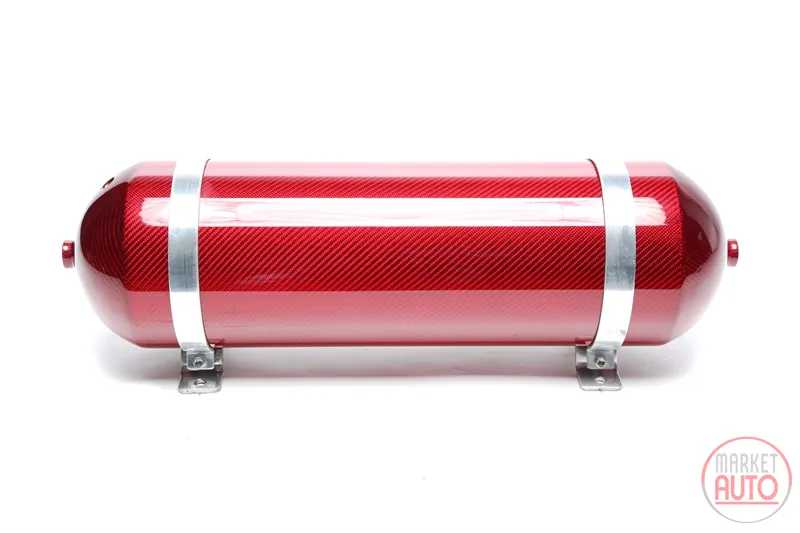 Tanque de aire sin soldadura 11 litros / tanque de aire rojo con chapa de carbono genuino