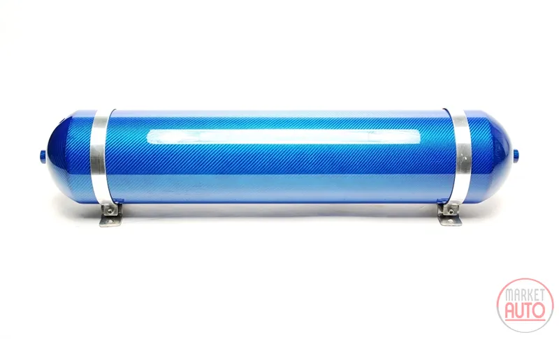 Tanque de aire sin soldadura 19 litros / tanque de aire azul con chapa de carbono genuino