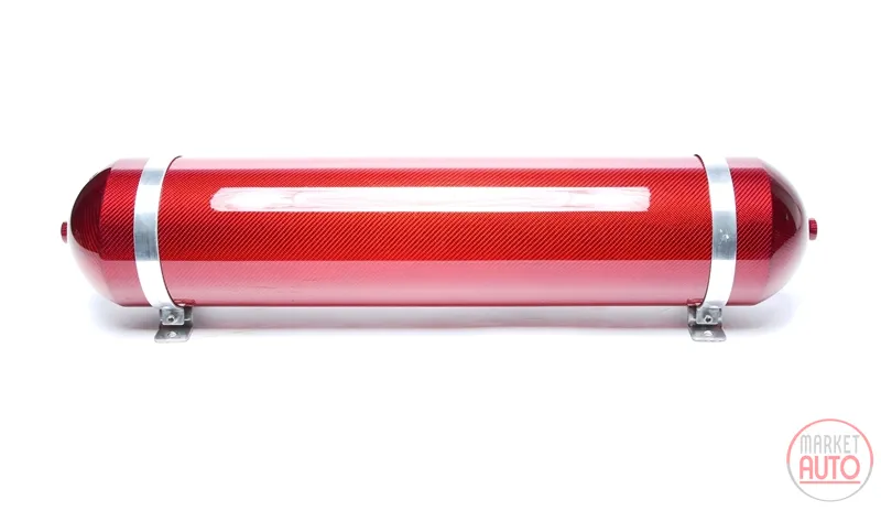 Tanque de aire sin soldadura 19 litros / tanque de aire rojo con chapa de carbono genuino